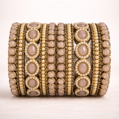 Shrikaa Baby Pink Traditional Party Wear Bangles