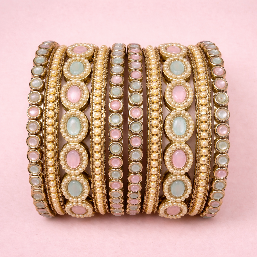 Shrikaa Designer Stone Bangles – Traditional Party Wear