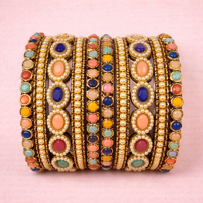 Shrikaa Designer Stone Bangles – Traditional Party Wear - Classic