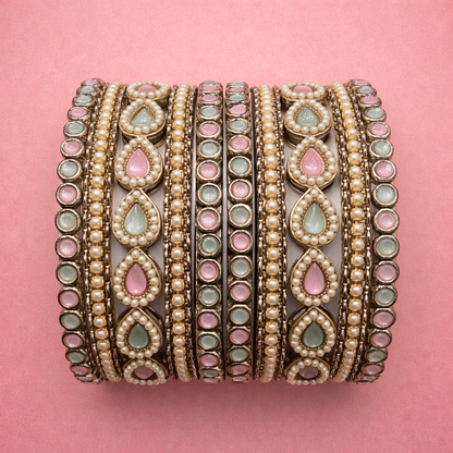 Shrikaa Multicolor Stone Bangles - Elegant