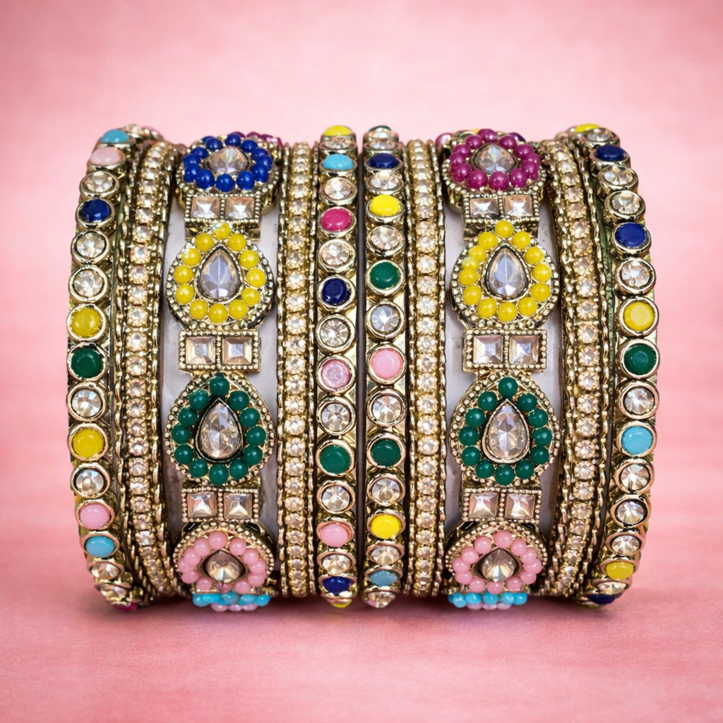 Shrikaa Light Multicolor Traditional Party Wear Bangles