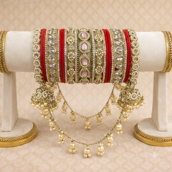 Shrikaa Bridal Bangle Set - Red