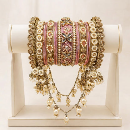 Shrikaa Bridal Bangle Set - Baby Pink