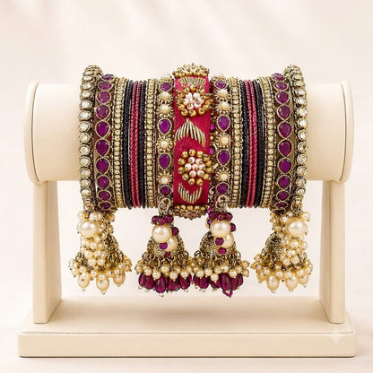 Shrikaa Bridal Bangle Set - Wine
