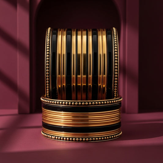 Shrikaa Night Luxe – Black & Gold Party Stack