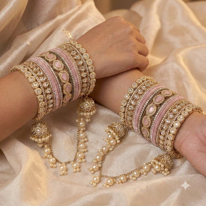 Shrikaa Bridal Bangle Set - Soft Lilac Pink