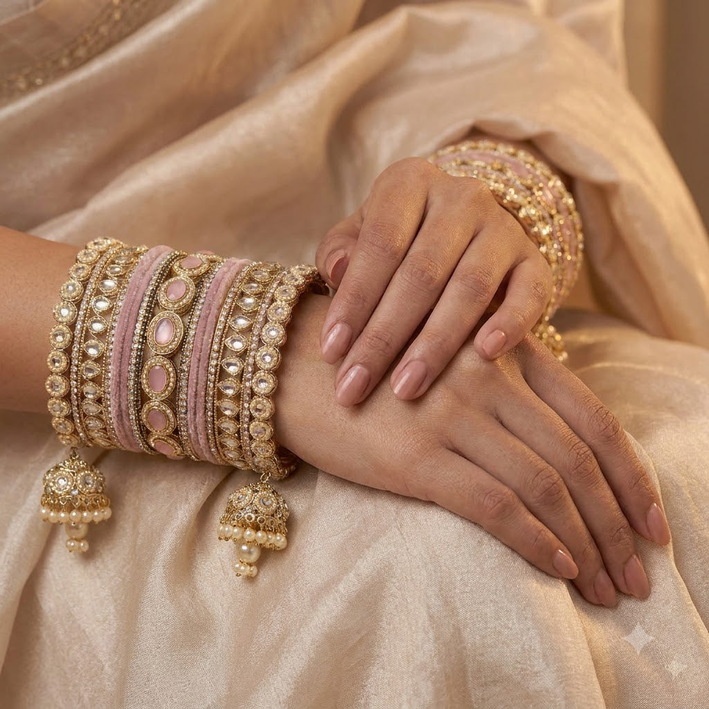 Shrikaa Bridal Bangle Set - Soft Lilac Pink