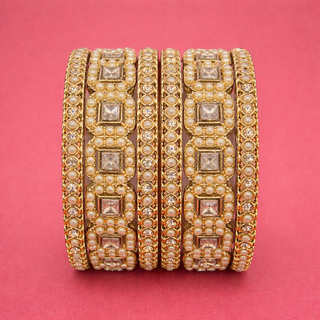 Shrikaa Antique Gold Traditional Party Wear Bangles