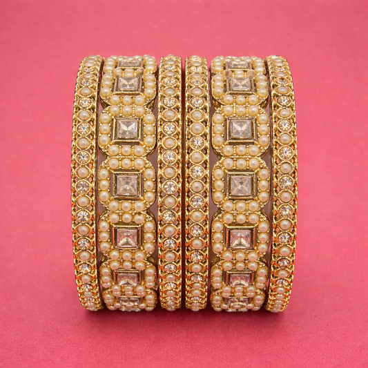 Shrikaa Antique Gold Traditional Party Wear Bangles