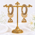 Shrikaa Antique Gold Bell Jhumka Bangles