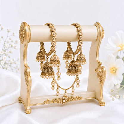 Shrikaa Royal Triple Tier Jhumka Bangle Set - View 1