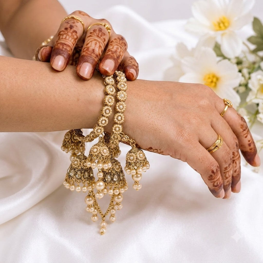 Shrikaa Royal Triple Tier Jhumka Bangle Set - View 2