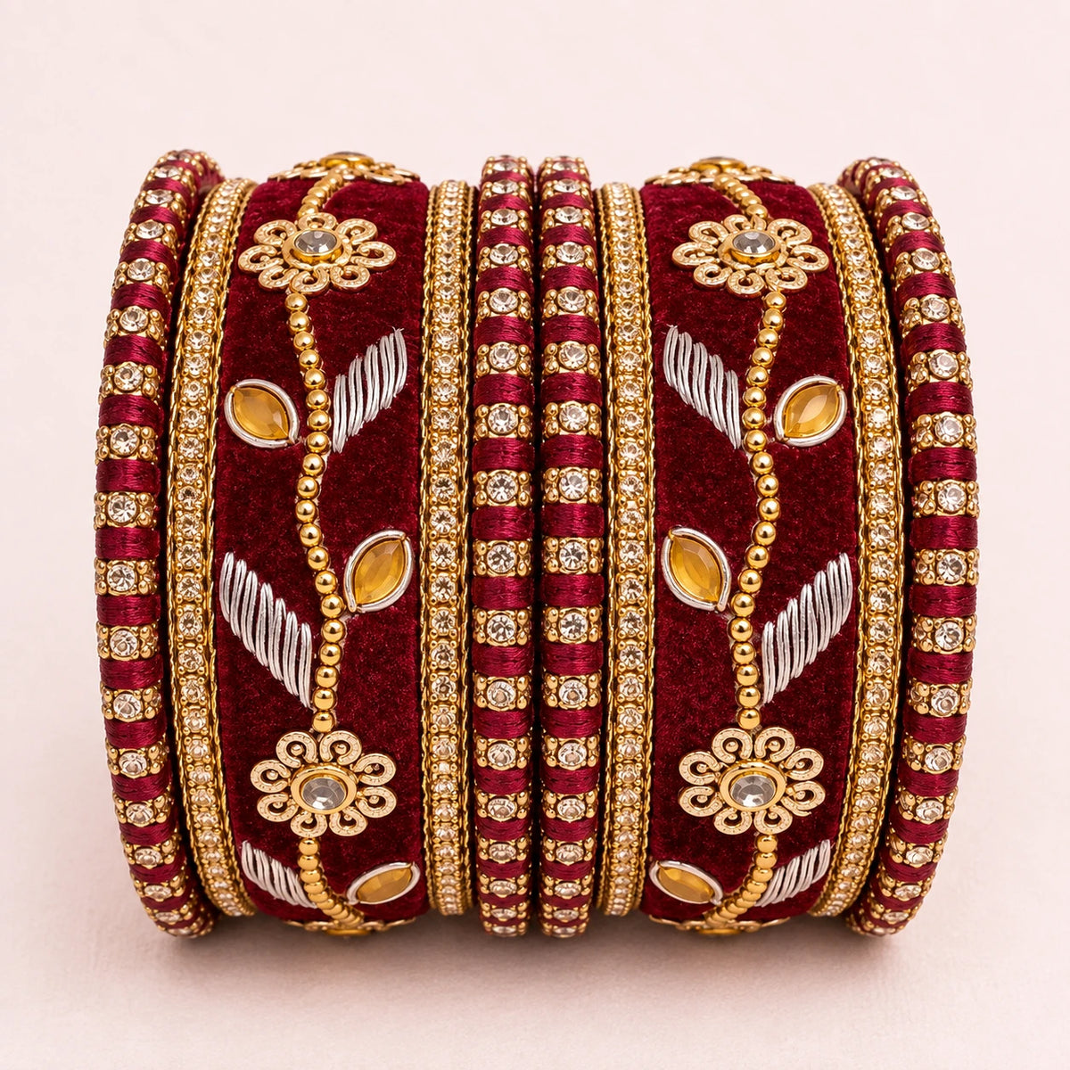 Shrikaa Velvet Bangles - Deluxe