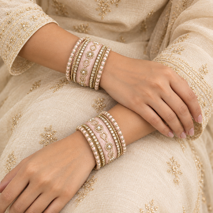Shrikaa Velvet Bangles - Vintage - worn view 2
